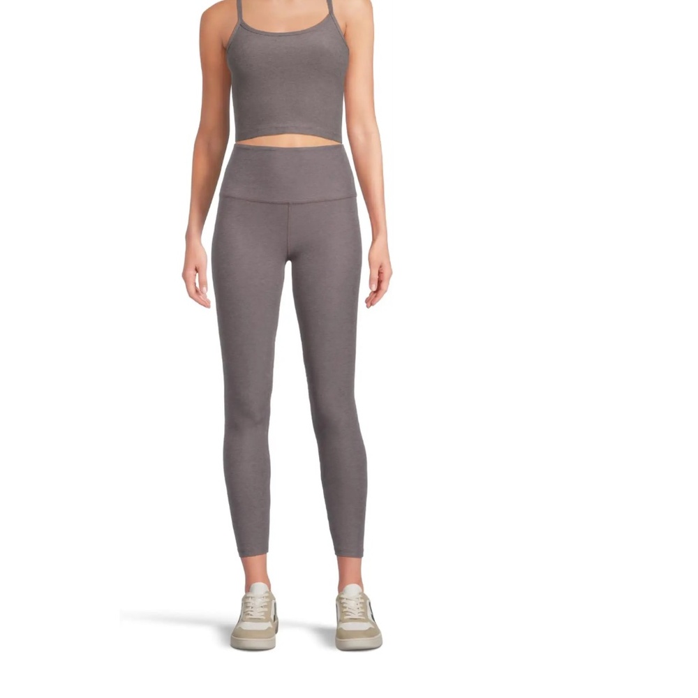 Beyond Yoga Spacedye Caught In The Midi High-Waisted Legging Soft Umber Heather